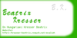 beatrix kresser business card